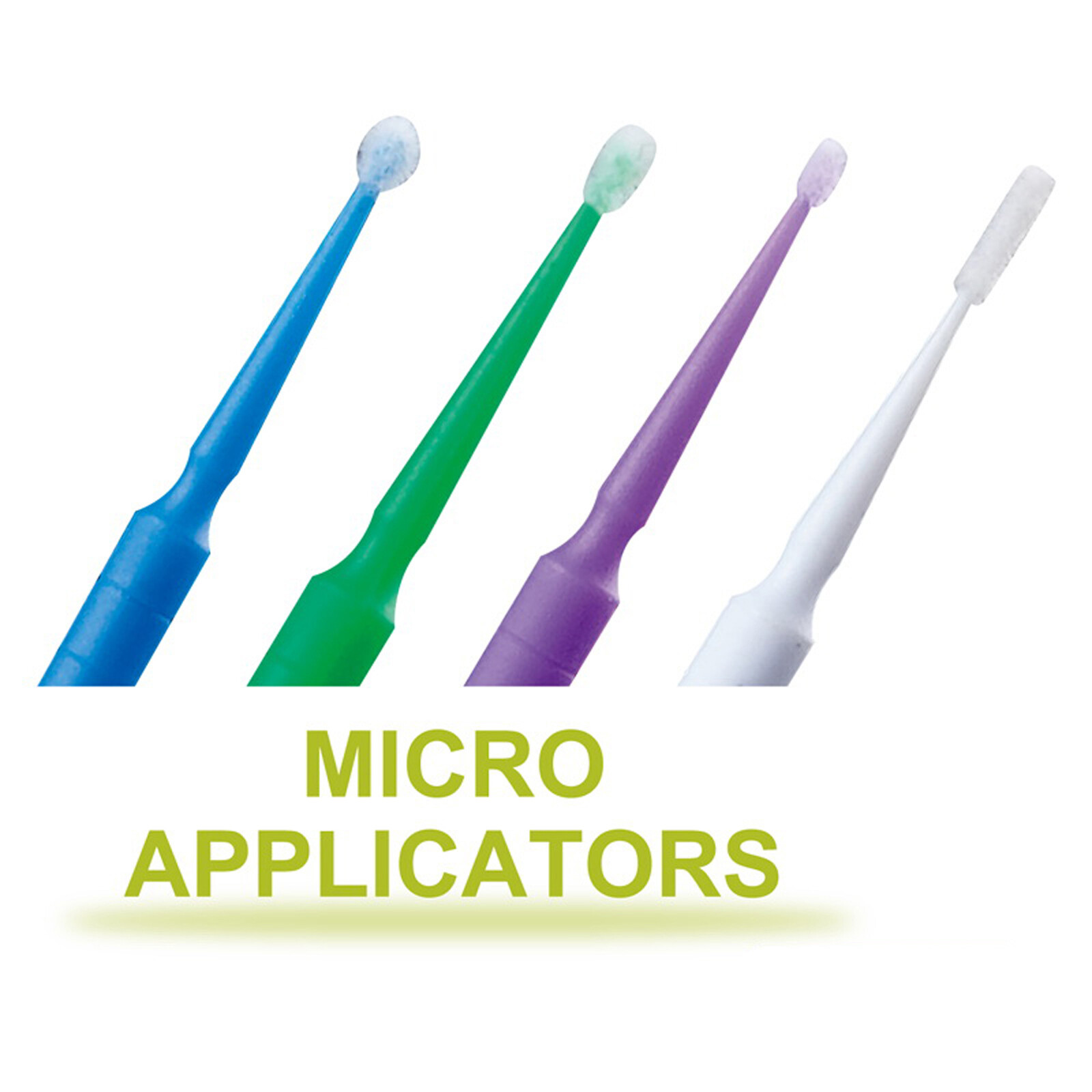 100 PCS Dental Disposable Micro Applicator Brush Bendable 1.0/1.5/2.0/2.5 mm