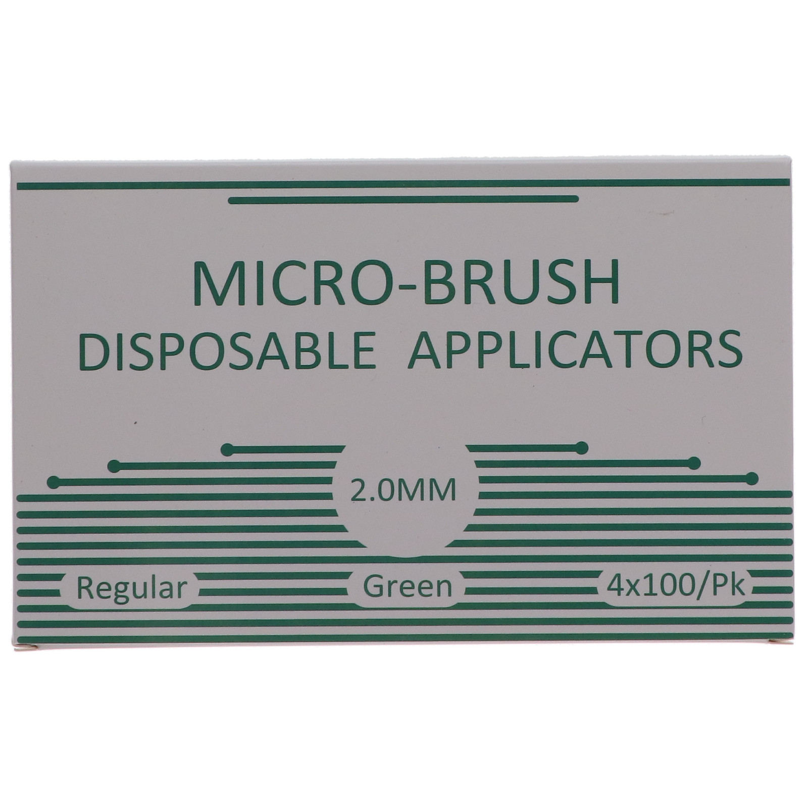 House Brand Dentistry 101317 MicroBrush Disposable Applicator Regular Green 400P