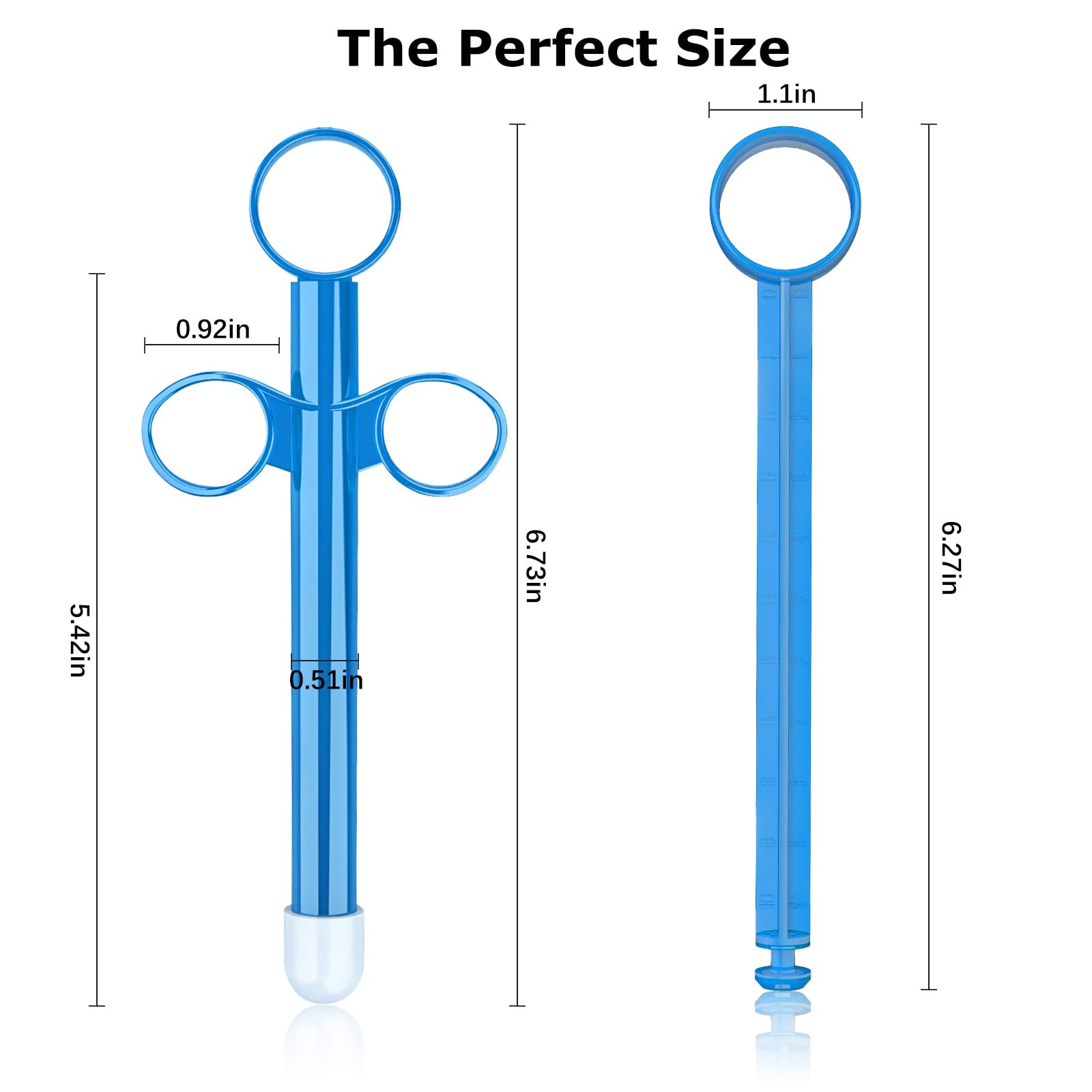 Lube Applicator Injectors with 10ml Precise 1 Count (Pack of 2), Blue+white