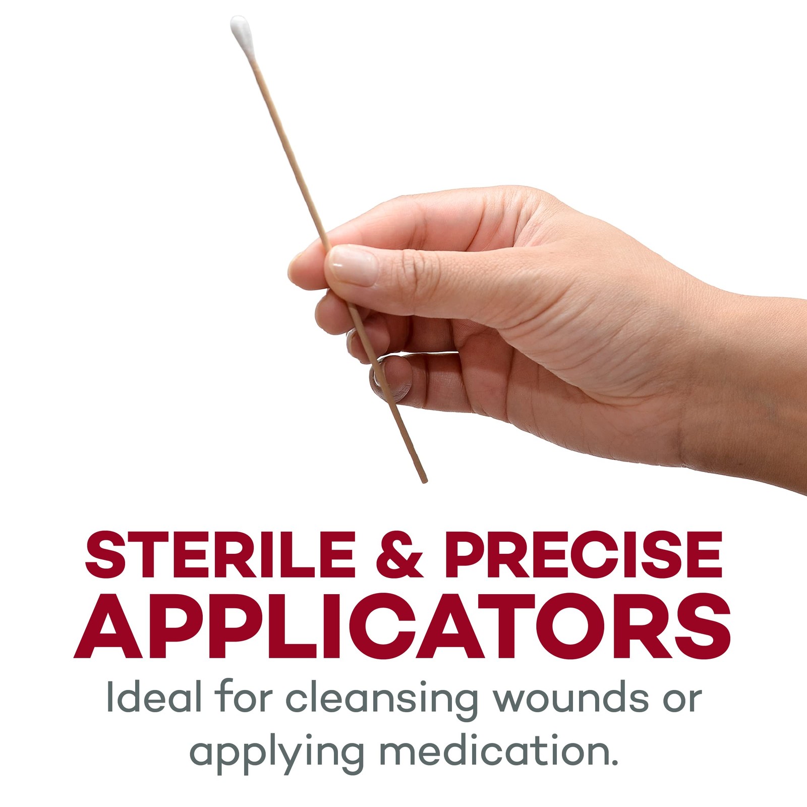 Dealmed 6″ Cotton-Tipped Wood Applicators – 200 Sterile (Box of 200)