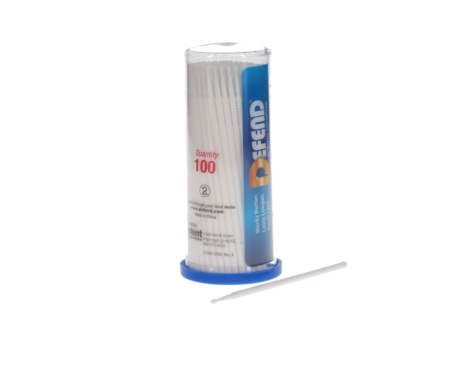 Mydent MB1000 Defend Micro Applicators Bendable Neck Superfine White 100/Pk