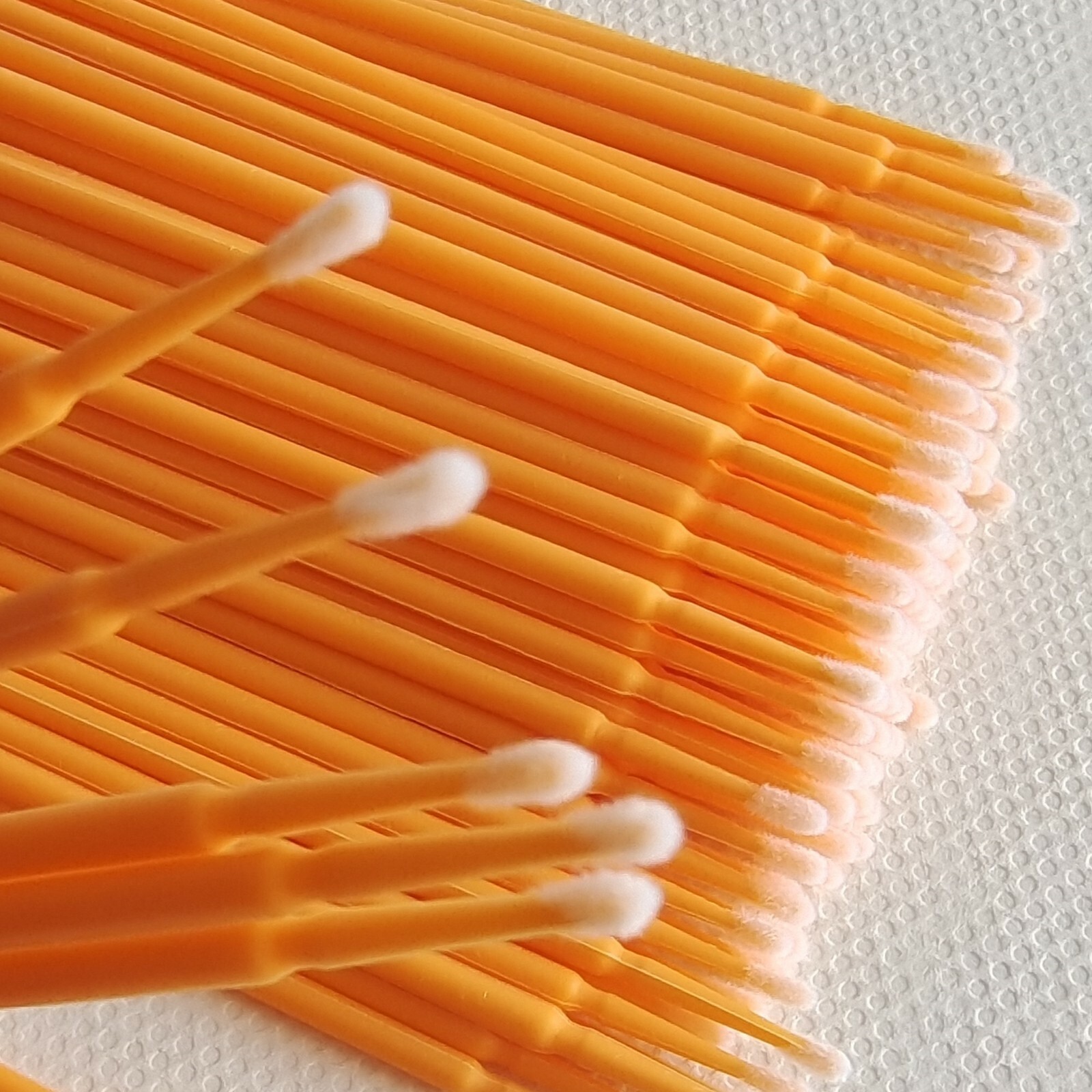 Dental Disposable Micro Applicator Brush Bendable Makeup Eyelash Brushes Orange