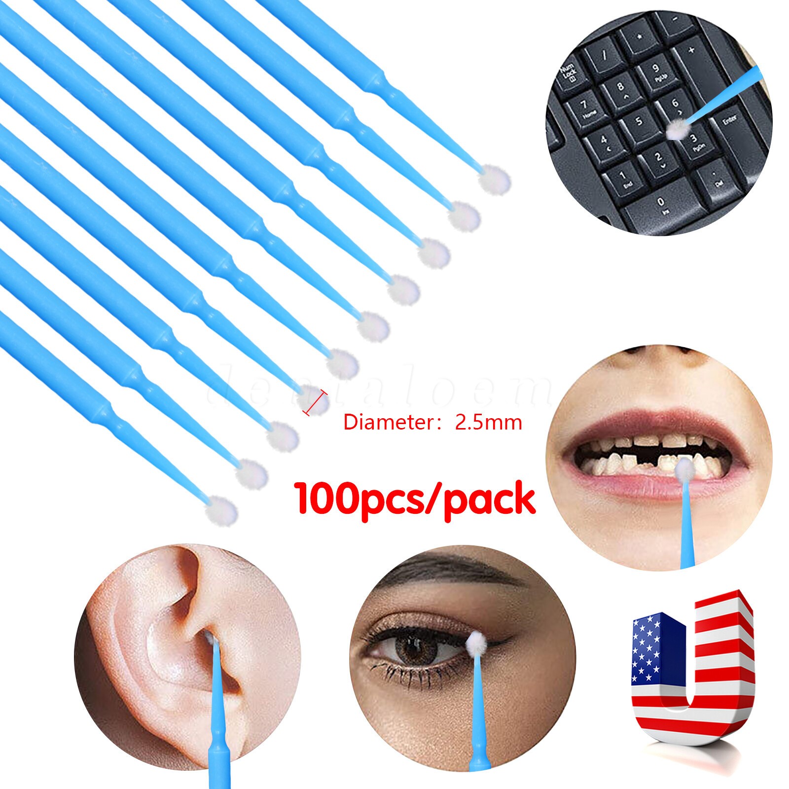 100-400pcs micro applicator micro brush Regular fine ultrafine dental beauty