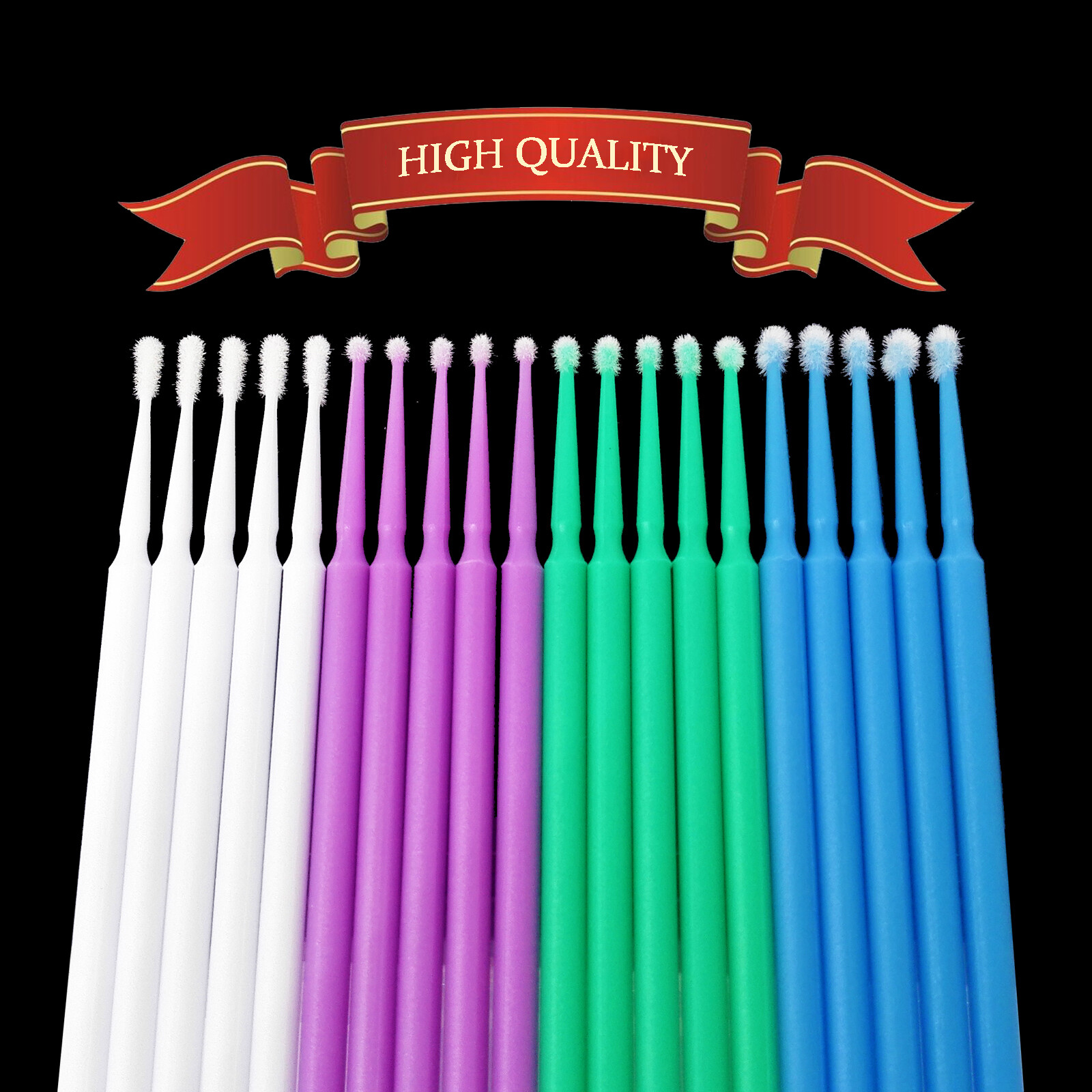 400 Pcs Dental Microbrush Micro Brush Applicator Tips Regular/Fine/Cylinder USA