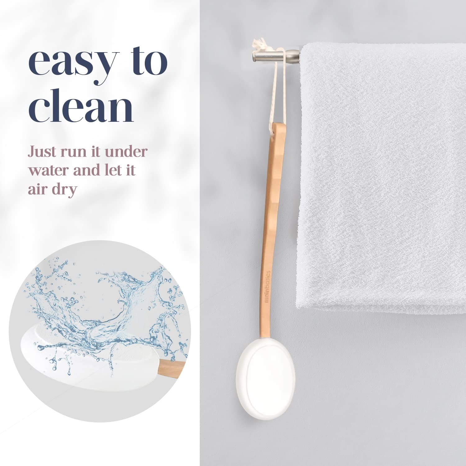 MainBasics Back Lotion Applicator – Long Handle, 1 Count (Pack of 1)
