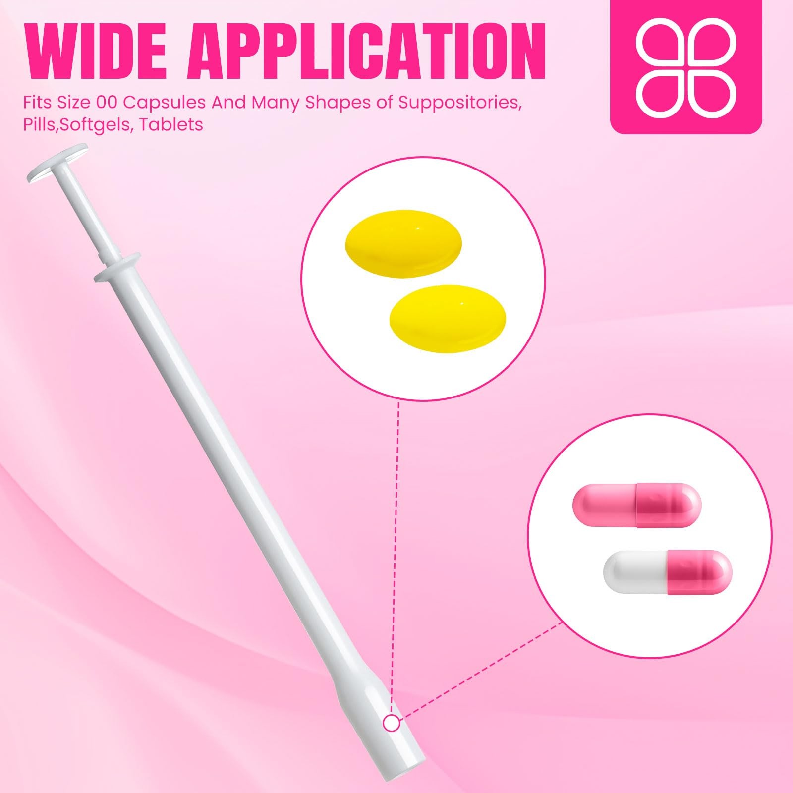 TENKAIWICK 30 Pack Disposable Vaginal Suppository Applicator for Women, 30P