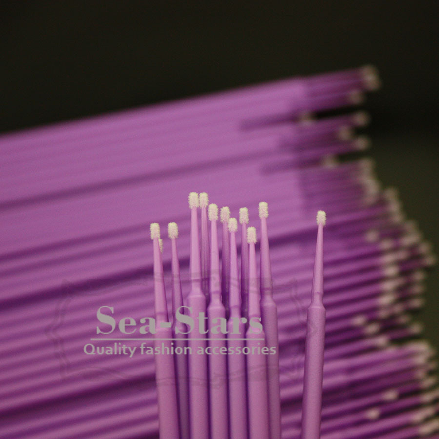 NEW 1000 PCS Size 1.5 mm Purple Color Dental Disposable Micro Applicator Brush