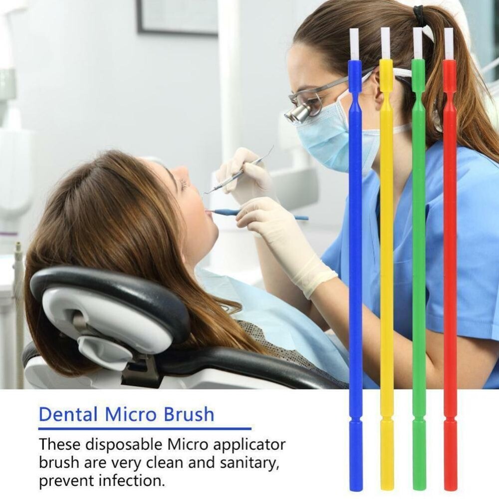 100 x Dental Micro Brush Disposable Tooth Applicator For Dycal Applications