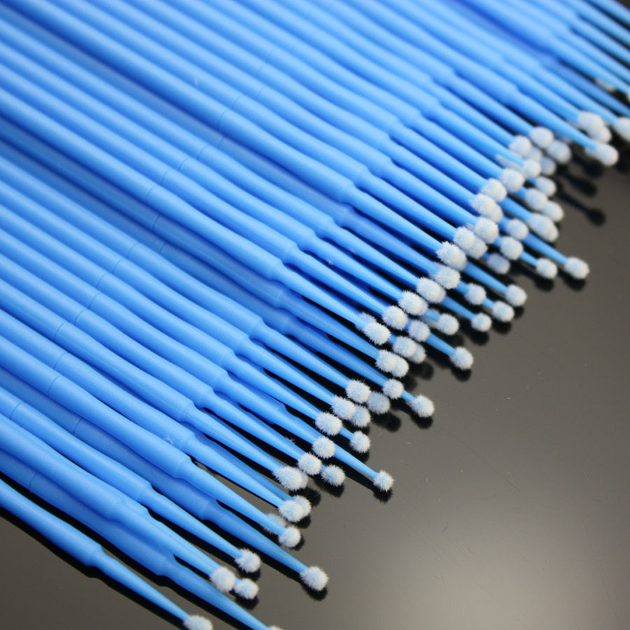 Brand 100 Pcs Dental Disposable Micro Applicator Brush Bendable 2.5mm Blue Color