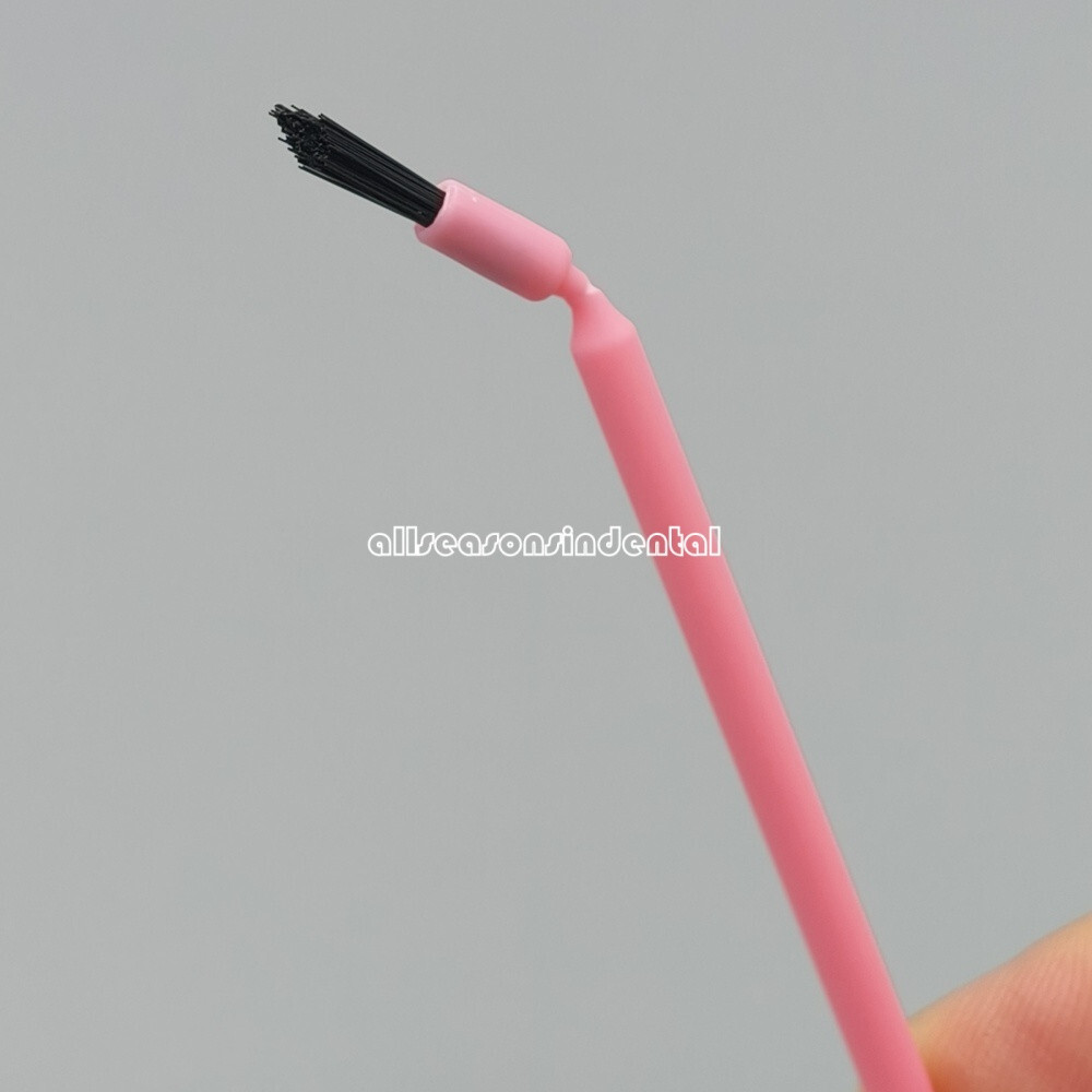 100Pcs Dental Disposable Bendable Micro Brush Applicator/Long Type/Taper Brush