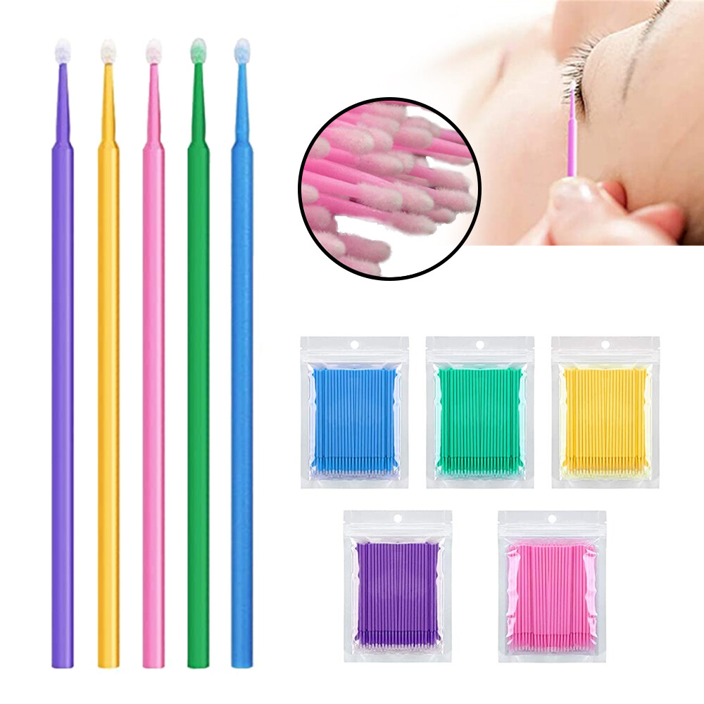 100/Pack Dental Applicator Stick Disposable Applicators Brush for Makeup & Clean
