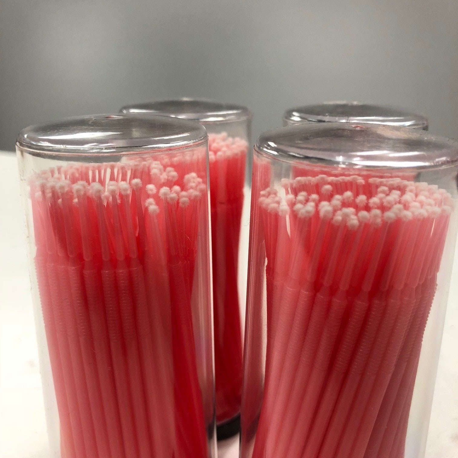 400 (4 Kegs) Pink Dental Micro Applicator Brushes (Fine Tips) Disposable Lash