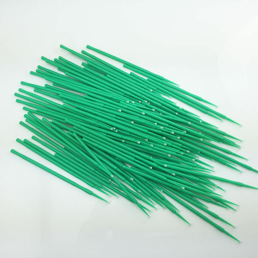 1000x Micro Dental Disposable Materials Applicator Brush Bendable Green Medium