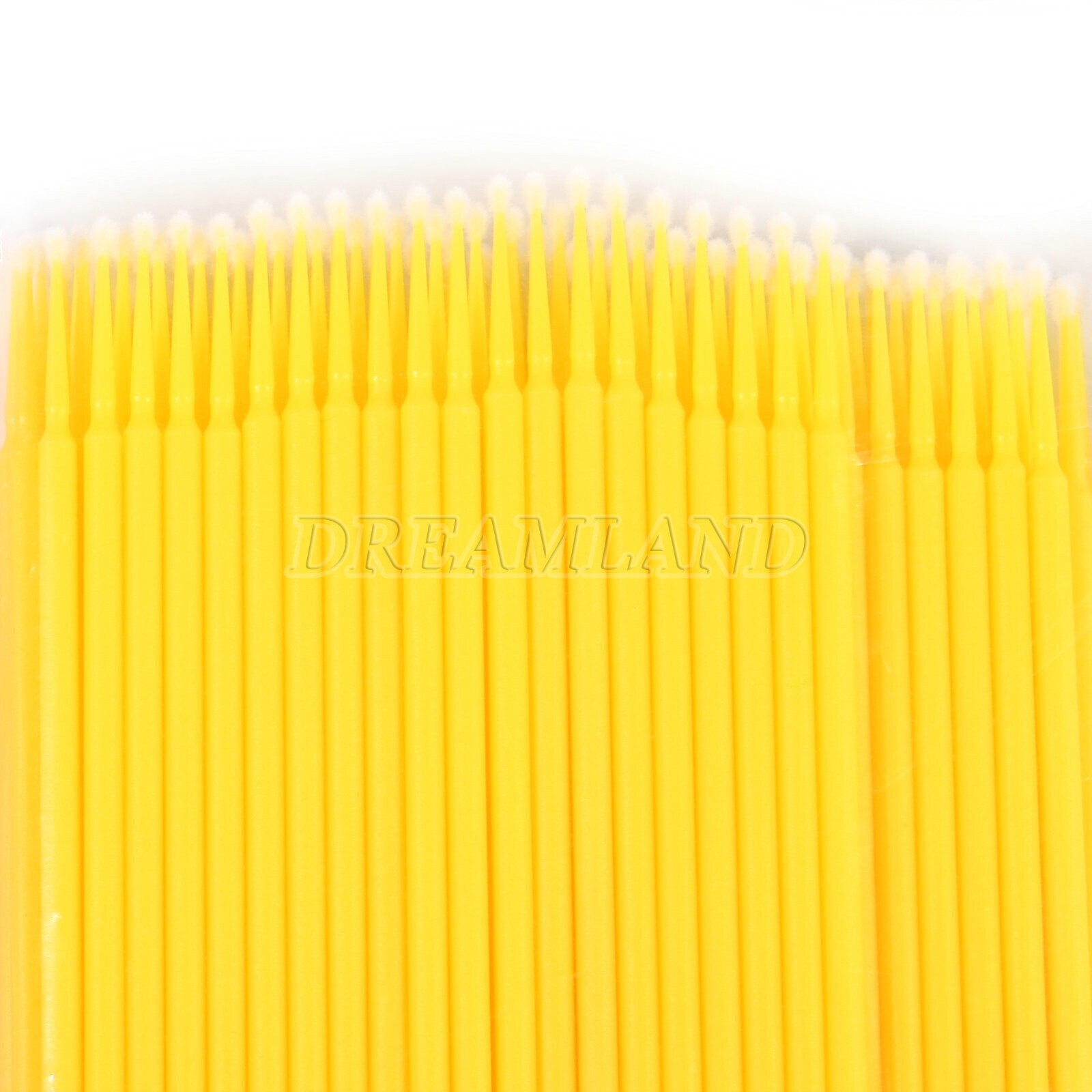 100Pcs Dental Swabs Disposable small Applicator Brush Stick 2.0mm yellow in USA