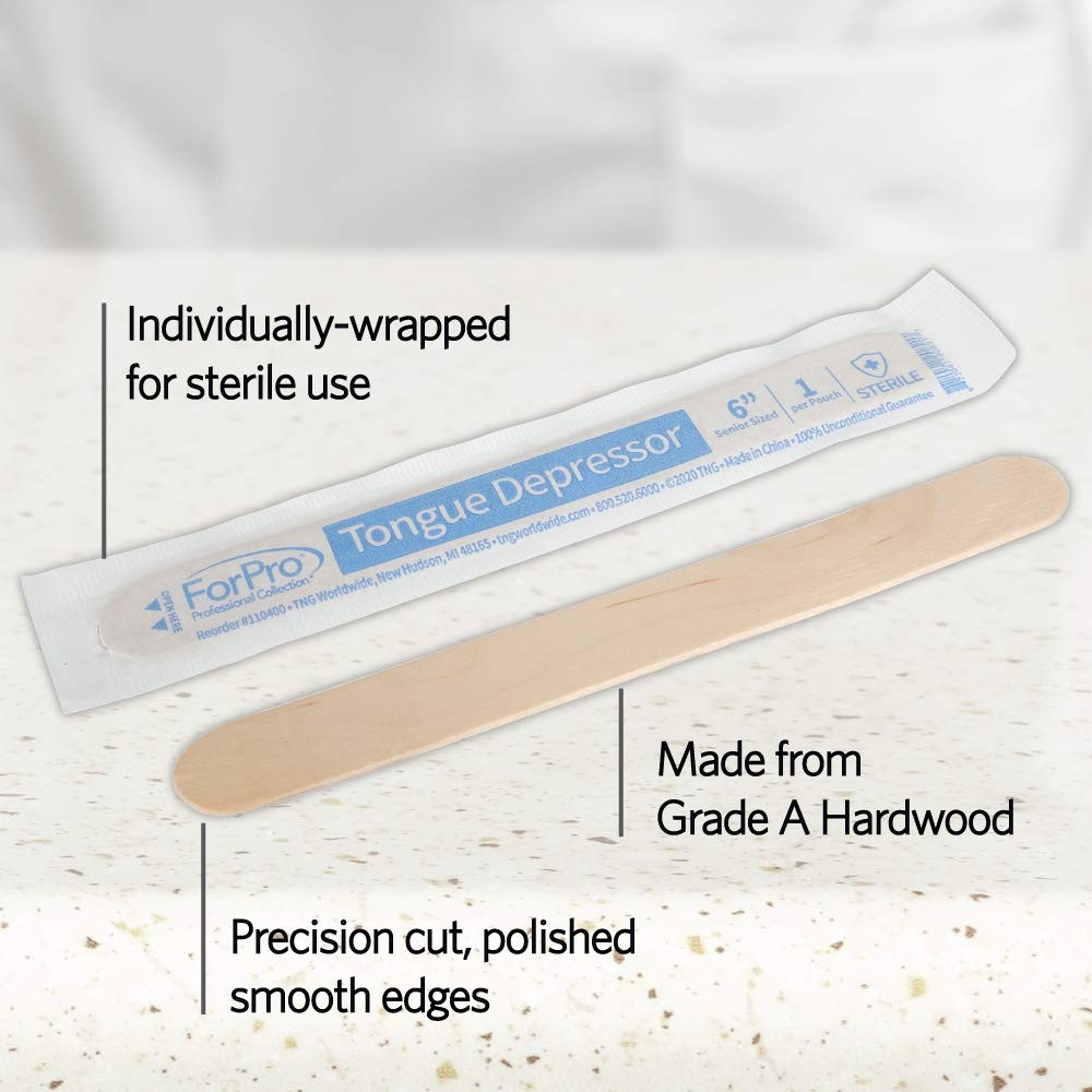 ForPro Professional Collection Senior Tongue X-Large (Pack of 1), Wood