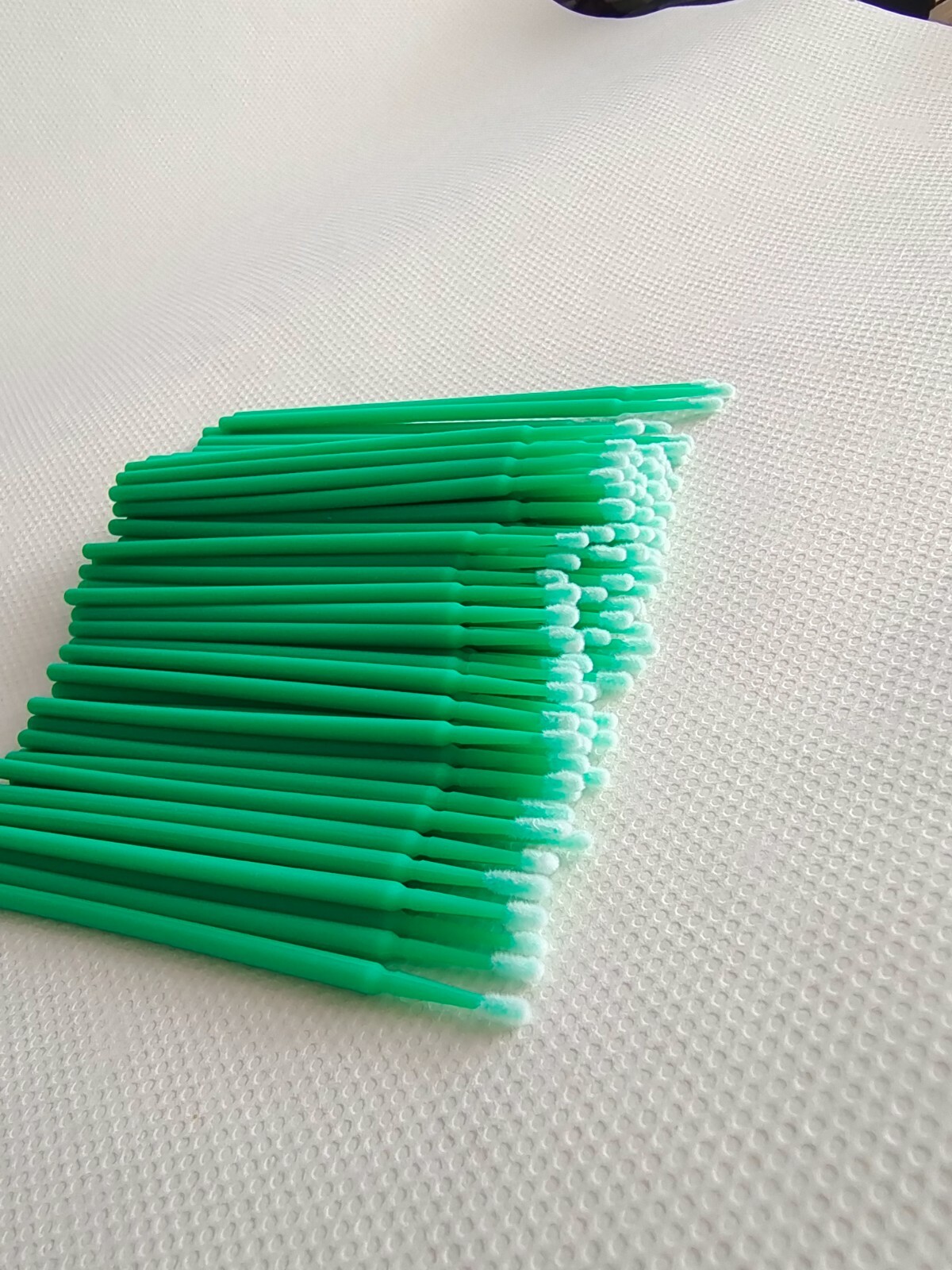 Dental Disposable Micro Applicator Brush Bendable Makeup Eyelash Brushes Green