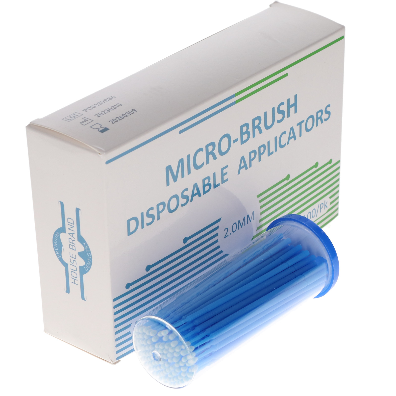 House Brand Dentistry 101315 MicroBrush Applicators Regular Assorted 400/Pk