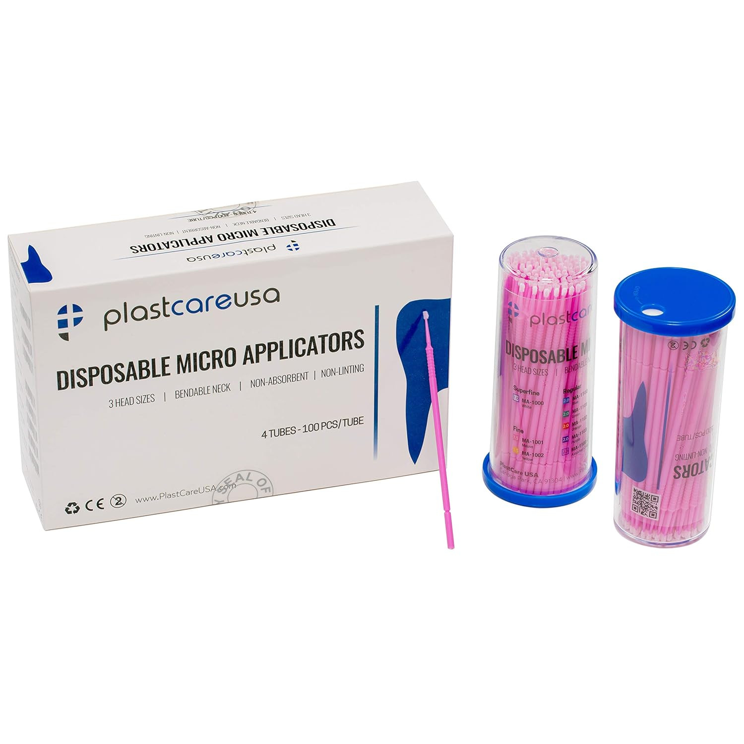 400 Regular Micro Applicator Brushes – Disposable Dental Microbrushes with Benda