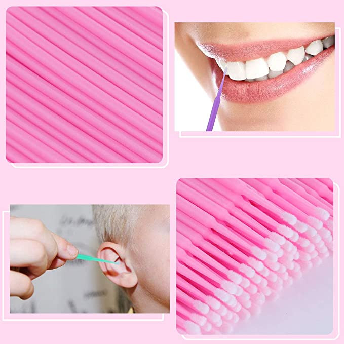100/Pack Dental Applicator Stick Disposable Applicators Brush for Makeup & Clean
