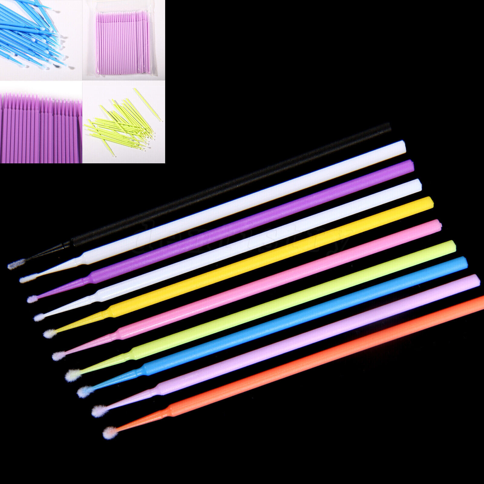 Micro Brushes Applicators Microbrush Dental (Regular,Fine,Super Fine) 10 colors