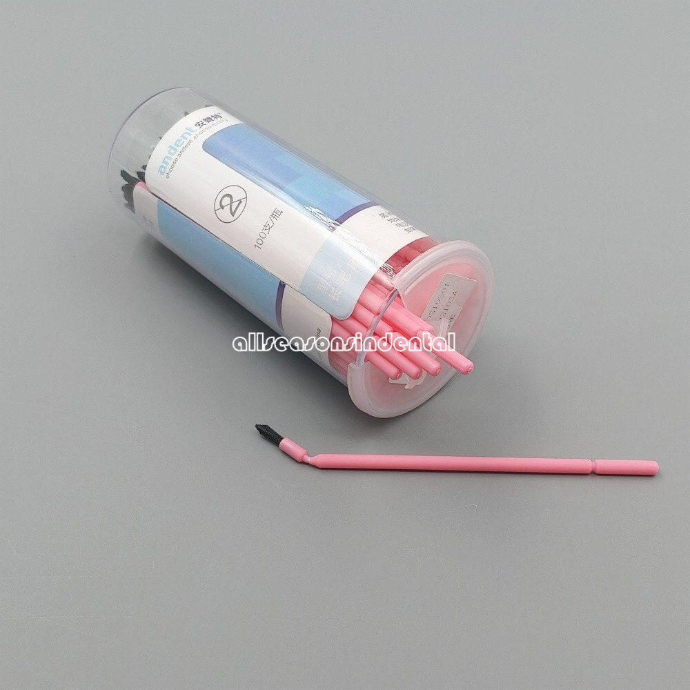 100Pcs Dental Disposable Bendable Micro Brush Applicator/Long Type/Taper Brush