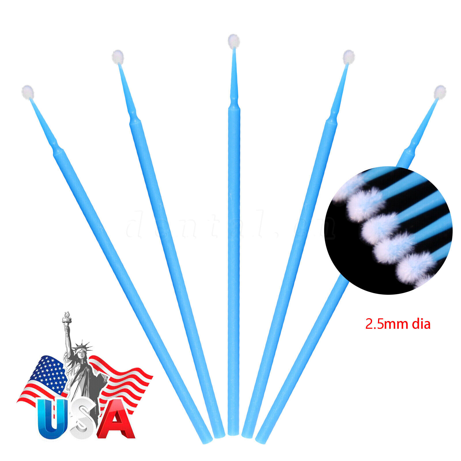USA Microbrush Micro Brush Applicator Tips for Makeup Eyelash Dental Super Fine
