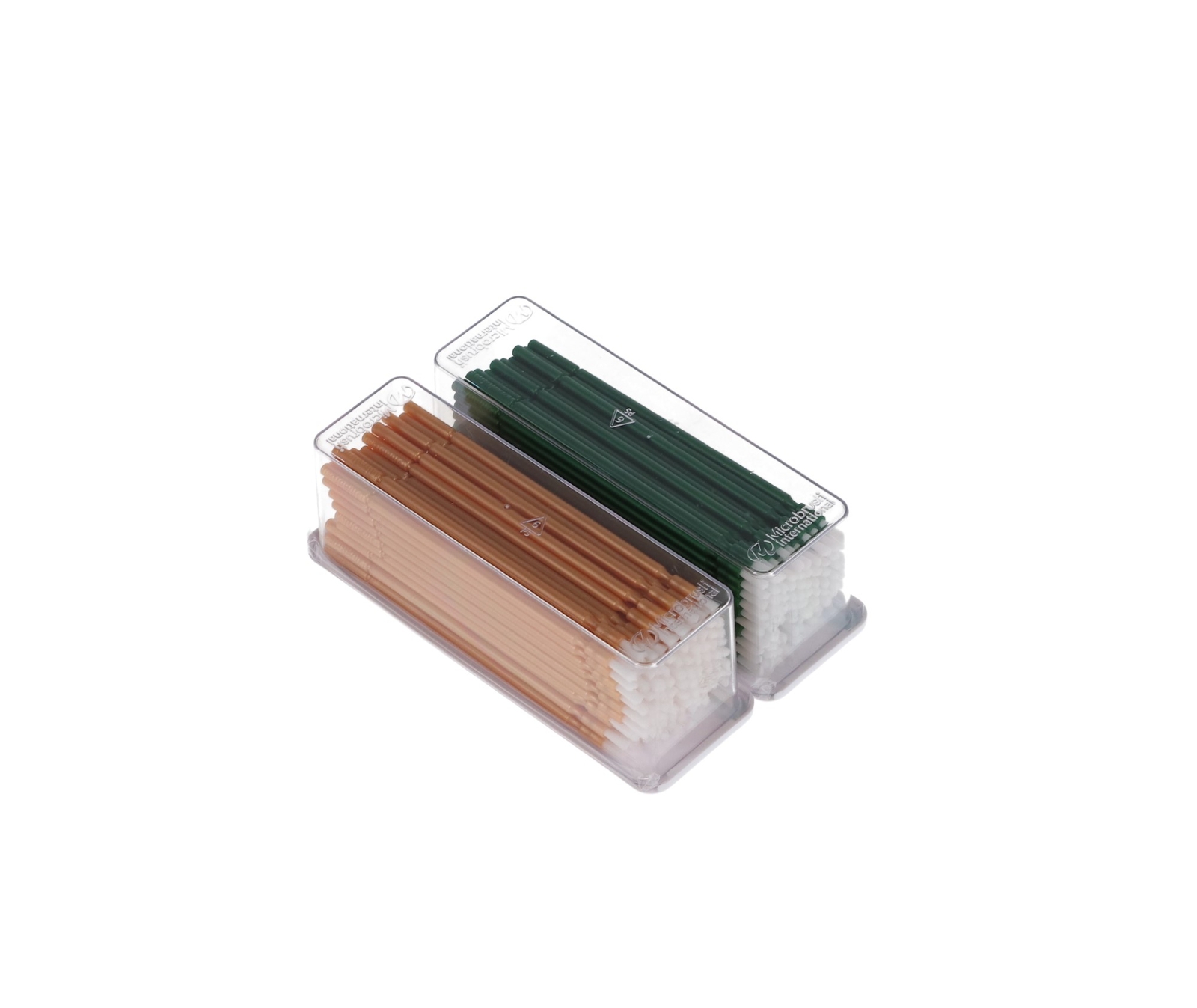 Microbrush U2R200 UltraBrush 2.0 Applicator Brushes Regular Green Gold 200/Pk