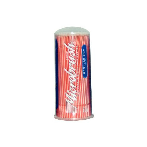Microbrush MRS400 Tube Series Bendable Micro Applicators Regular Peach 400/Pk