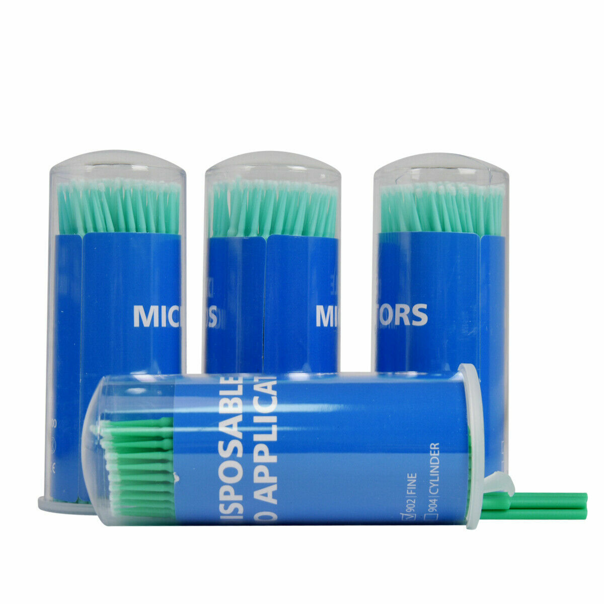400 Pcs Dental Disposable Micro Applicator Brush Bendable Fine Blue Dia. 2mm