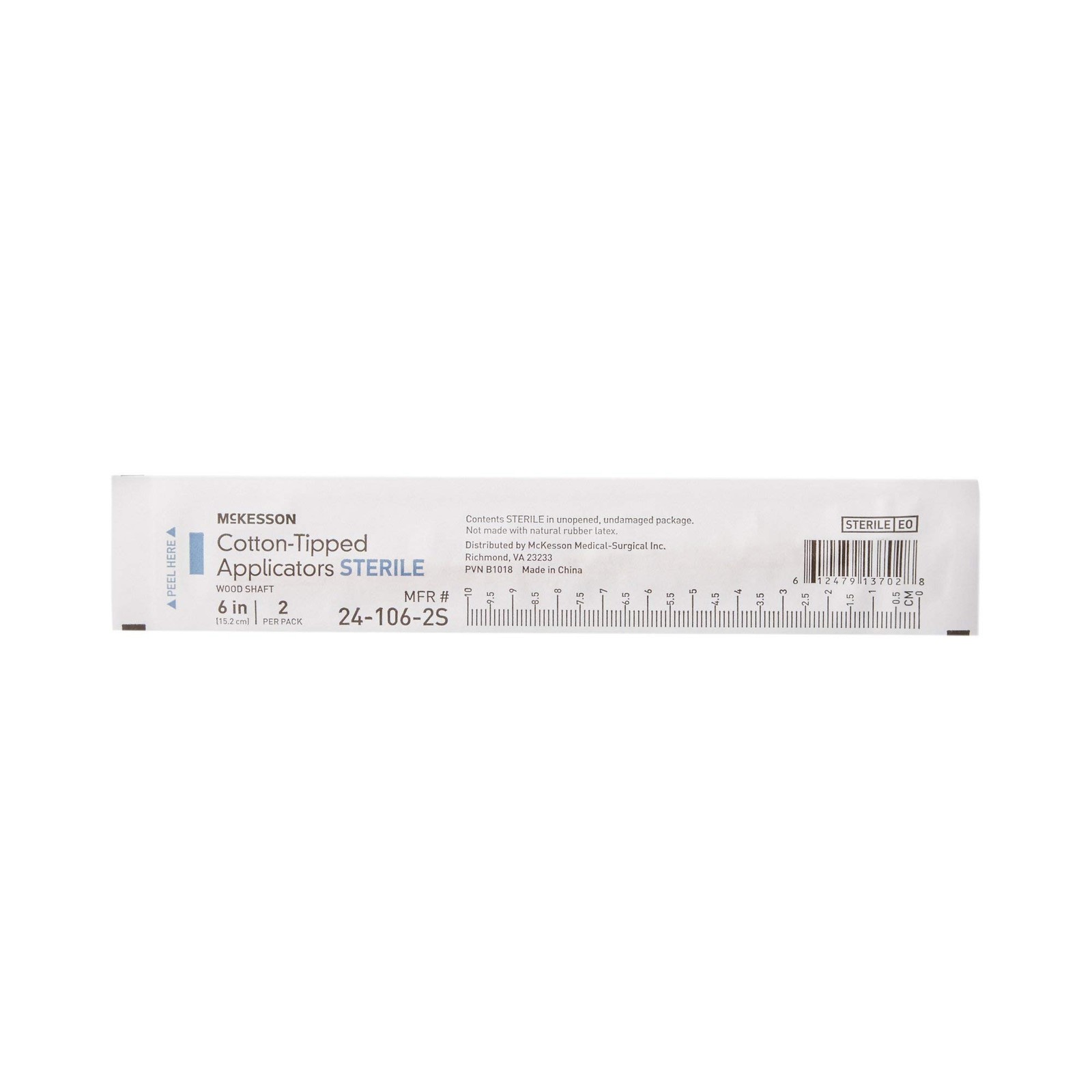 McKesson Sterile Cotton Tipped Applicators, 6 200 Count (Pack of 1), Tan