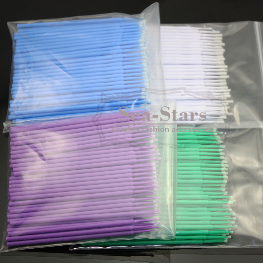 NEW 400 PCS Dental 1.2/1.5/2.0/2.5mm Disposable Micro Applicator Brush Bendable