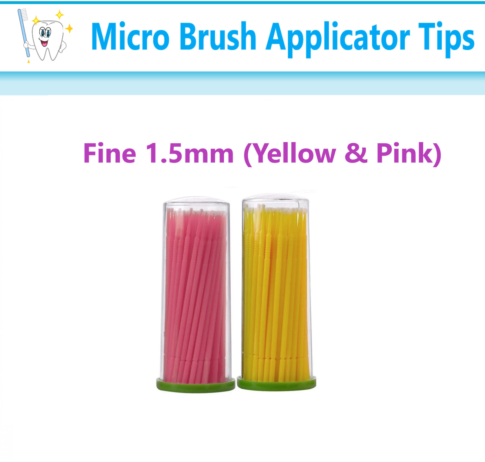 100-1000 Microbrush Micro Brush Applicator Tips Regular, Fine, Super Fine Dental