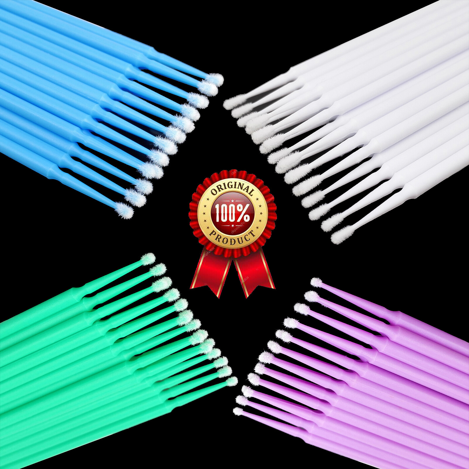 400 Pcs Dental Microbrush Micro Brush Applicator Tips Regular/Fine/Cylinder USA