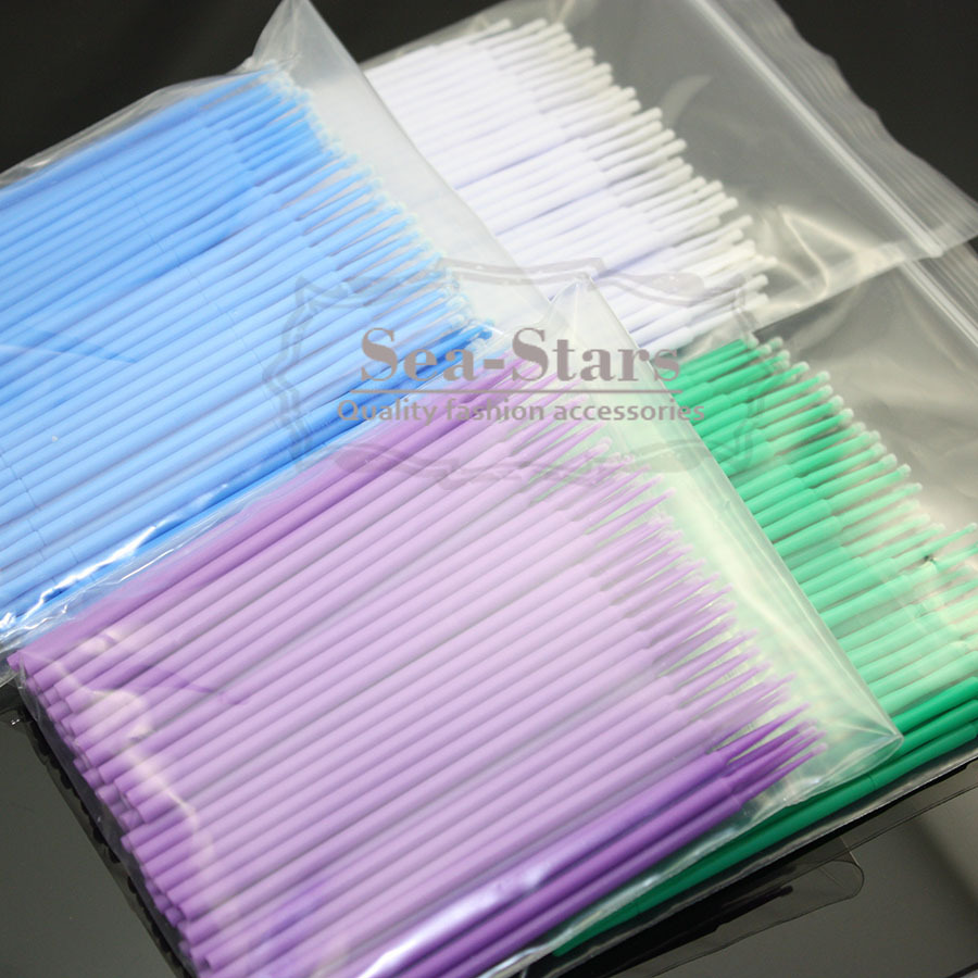 NEW 400 PCS Dental 1.2/1.5/2.0/2.5mm Disposable Micro Applicator Brush Bendable