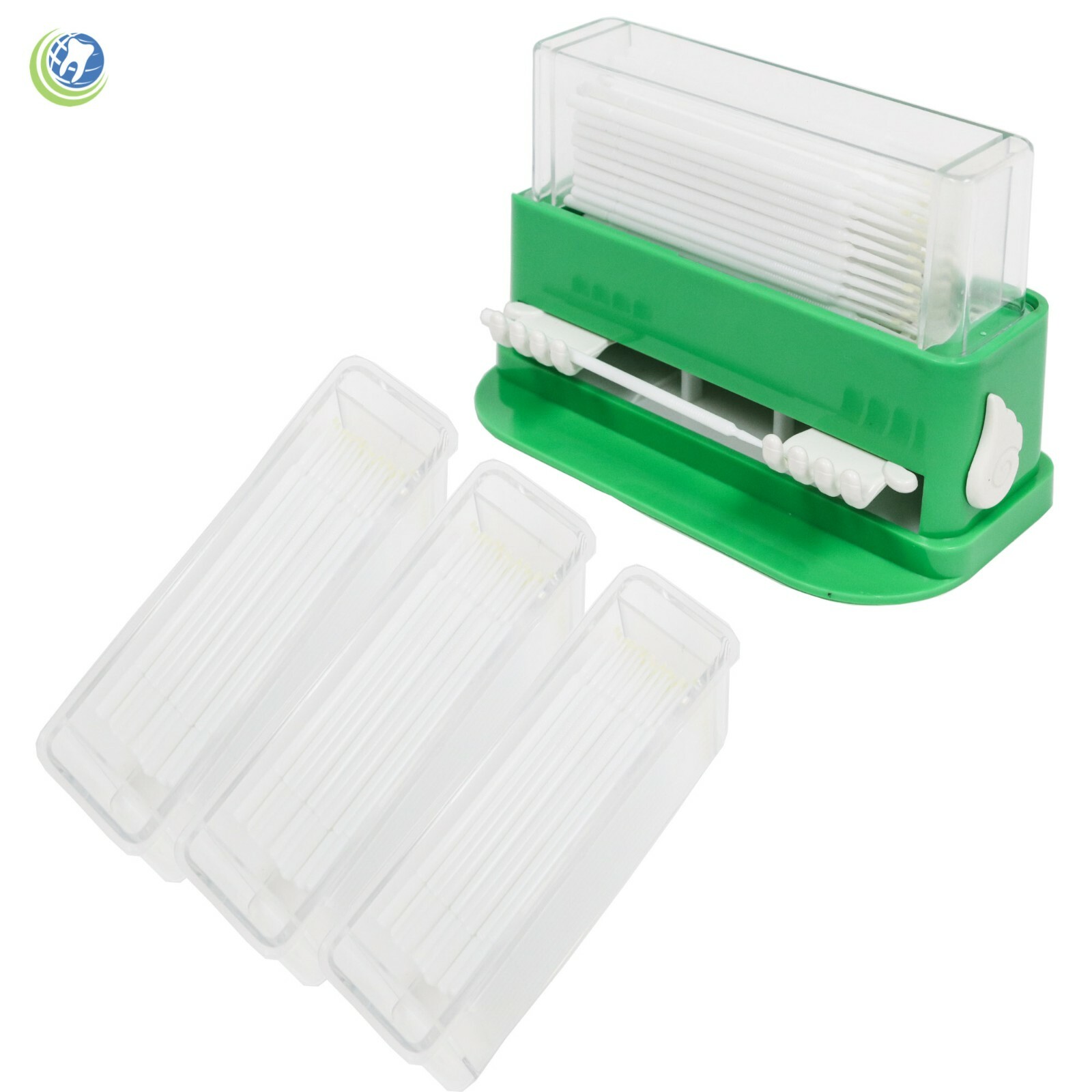 Dental Disposable Micro Brush Tip Applicators With Dispenser 400 Applicators Kit