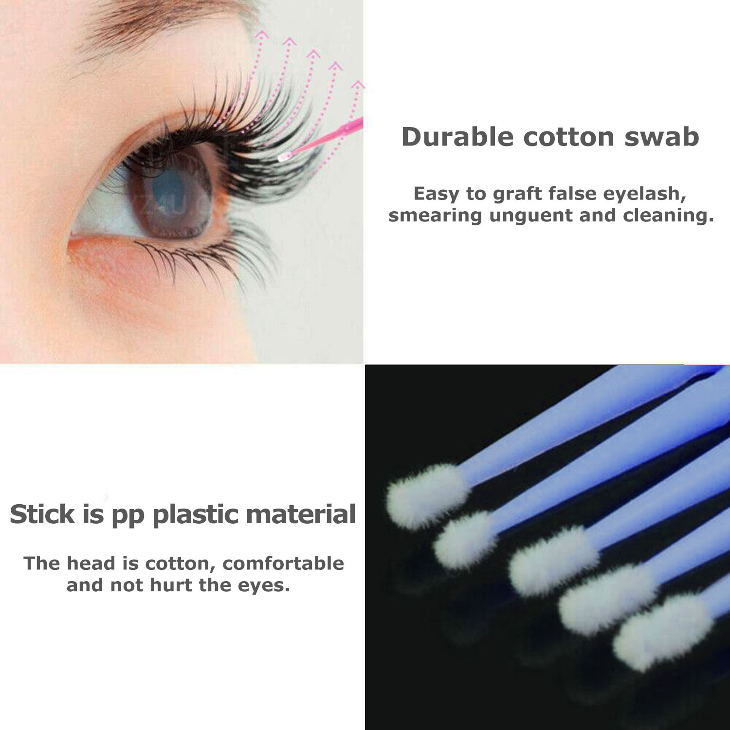 400 Microbrush Micro Brush Applicator Tips for Makeup Eyelash Dental Super Fine