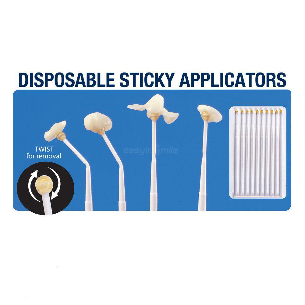 60xDental Disposable Sticky Applicators Bendable Micro Brush Remove Adhesive10cm