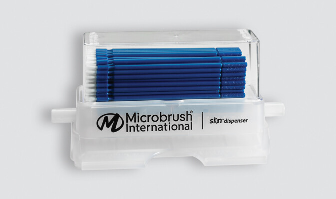 Microbrush U2D Applicators UltraBrush 2.0 Kit Dispenser Regular Green 100/Pk
