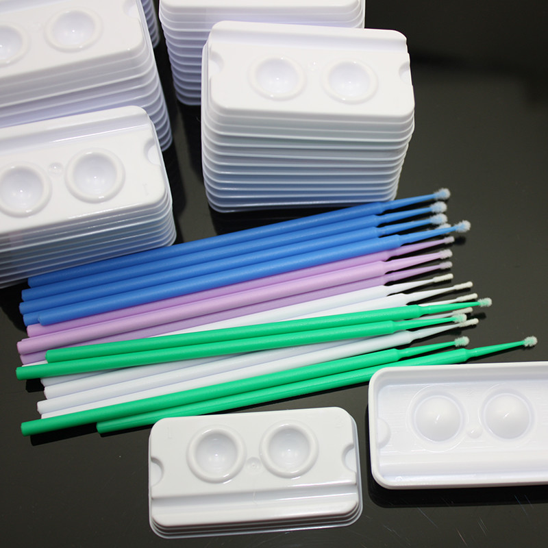 NEW 400 PCS Micro Applicator Brush And 100 PCS Composite Adhesive Mixing Wells