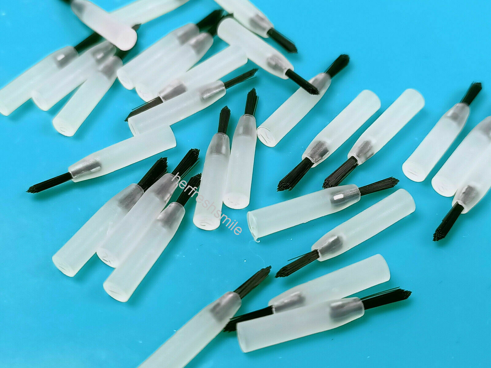 Dental Disposable Composite Brush Tips Applicator + Free Handle New Shape 3Color
