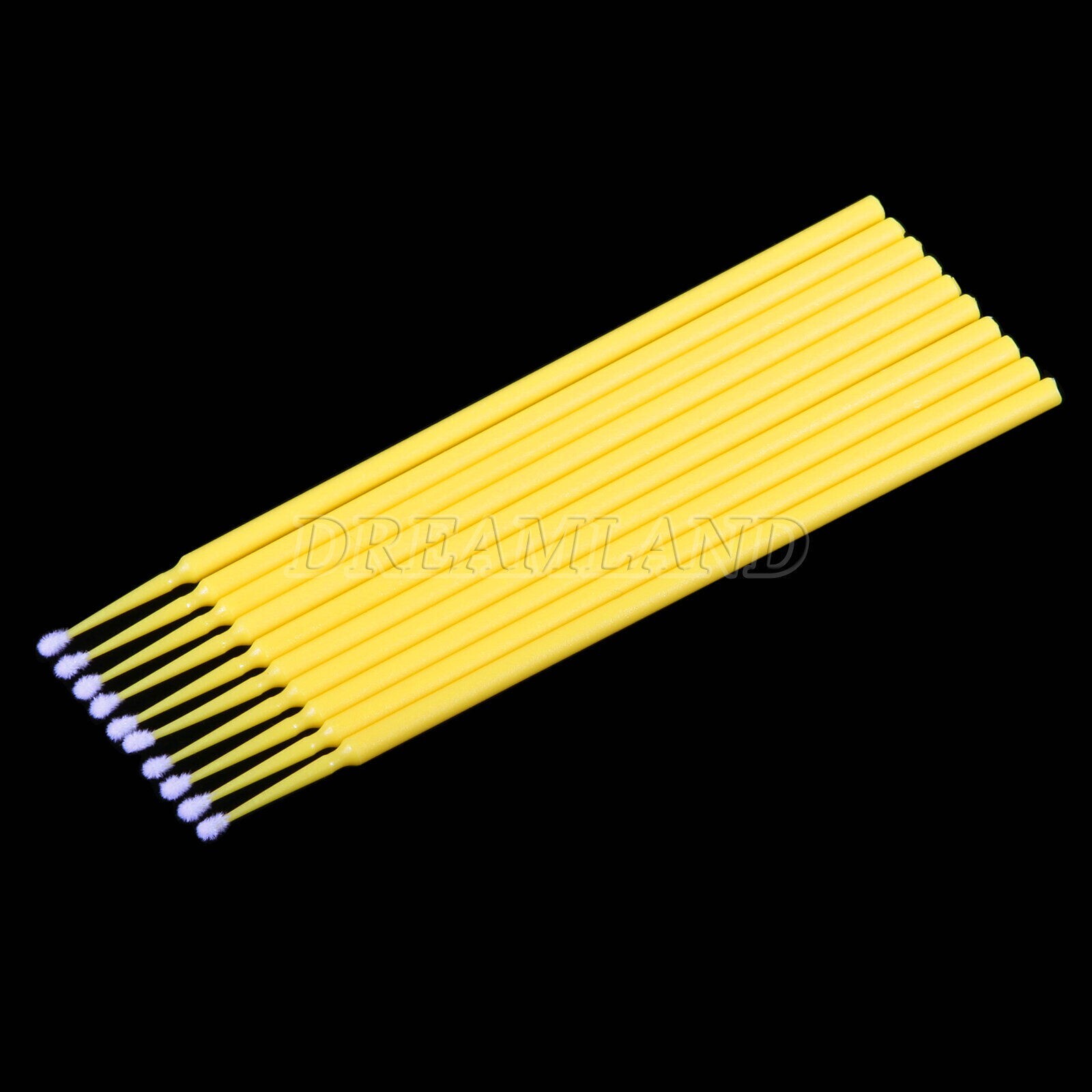 100Pcs Dental Swabs Disposable small Applicator Brush Stick 2.0mm yellow in USA