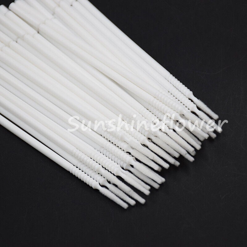 Dental Micro Applicator Long Brush Cylinder Disposable White Non-Linting Fibers