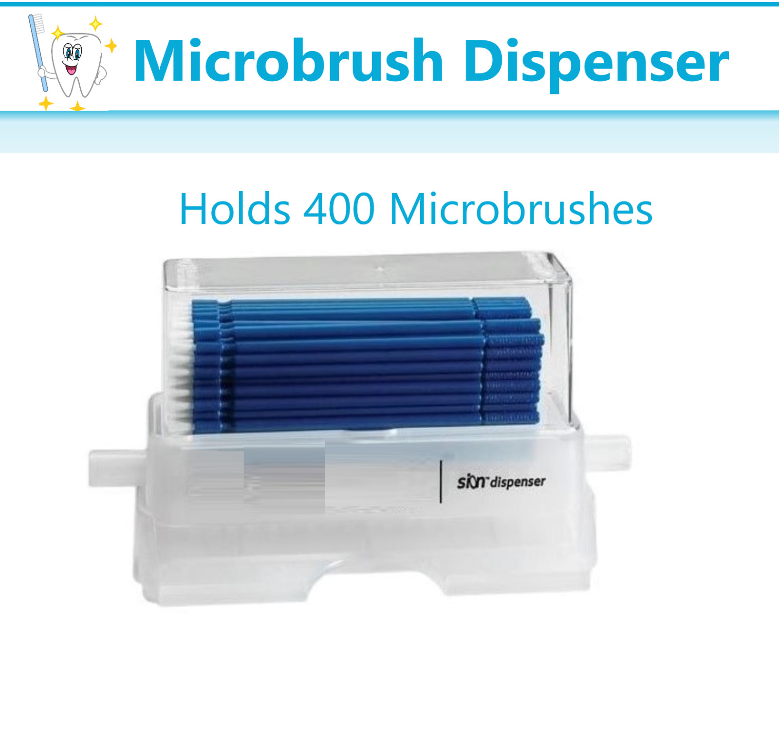 Dental Microbrush Dispenser – Holds 400 Microbrushes, Microbrush Organizer