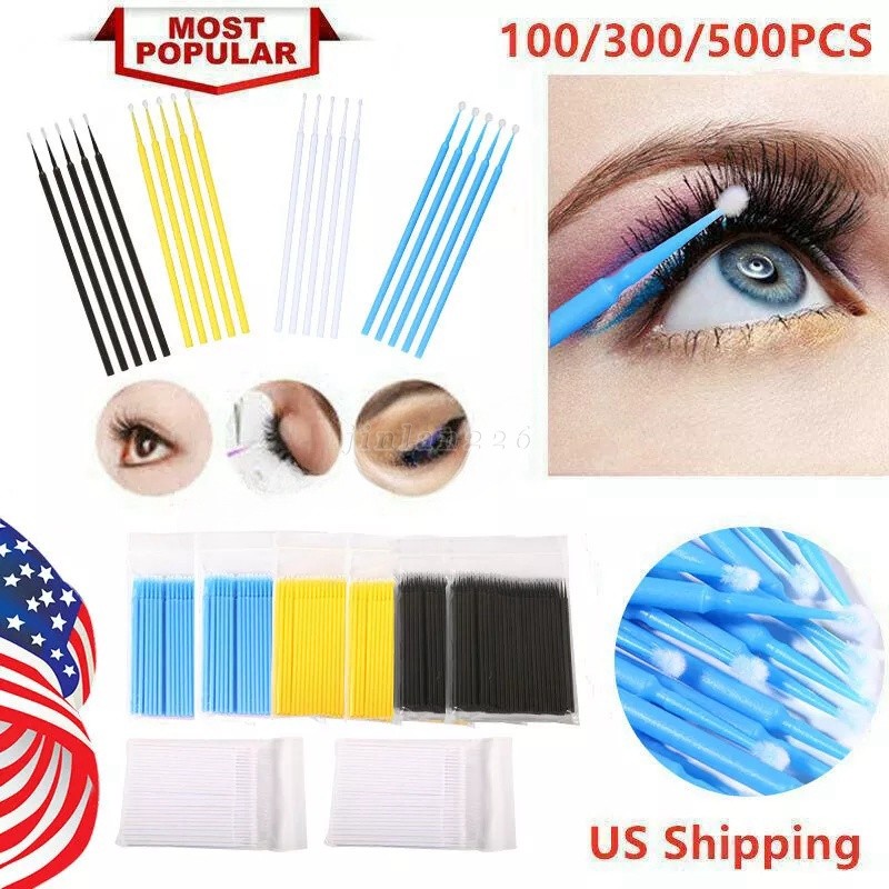 100-1000pcs Dental Micro Applicator Disposable Tooth Brush Tips Regular/Fine