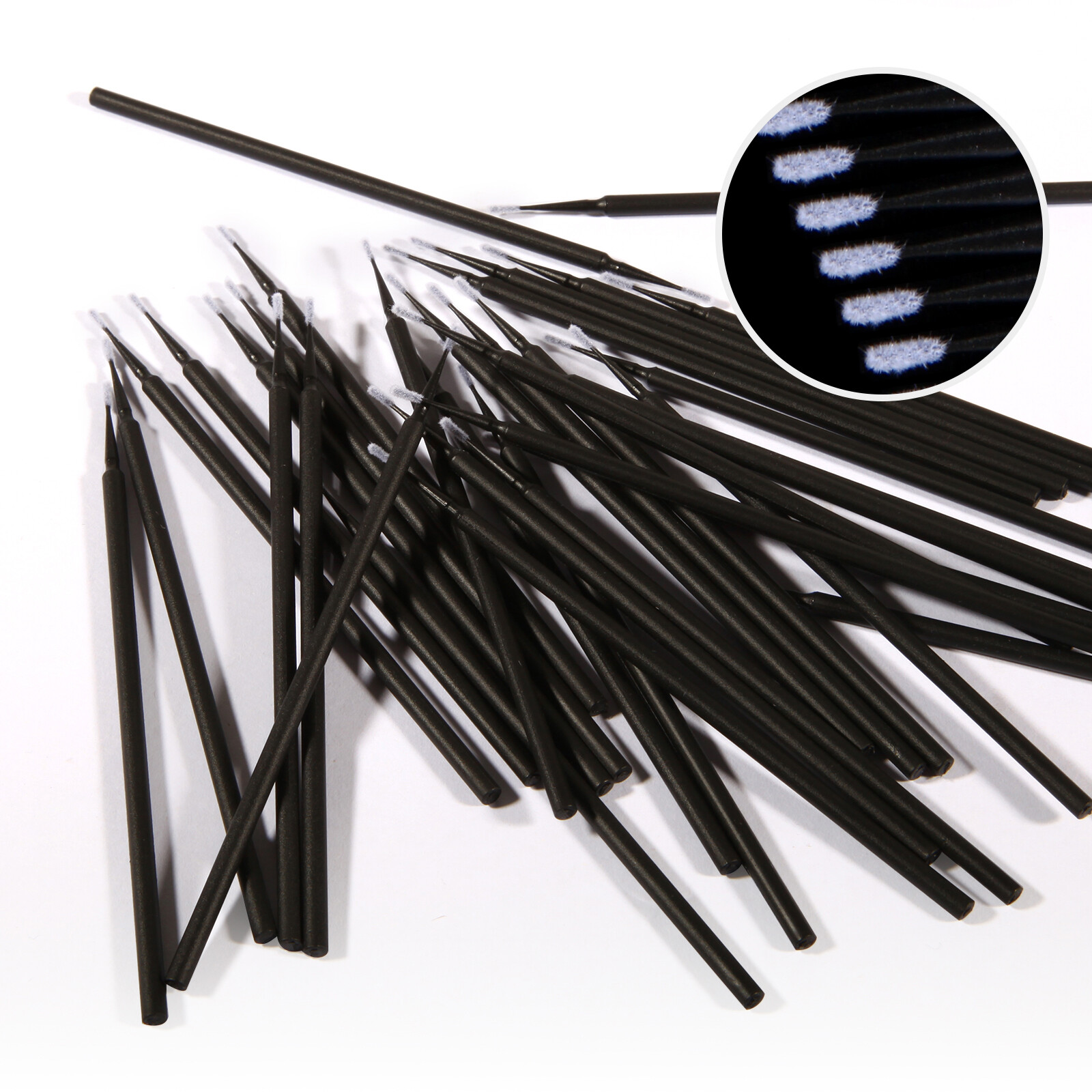 100 Micro Brushes Applicators Microbrush Dental Ultrafine Black 1.2 mm
