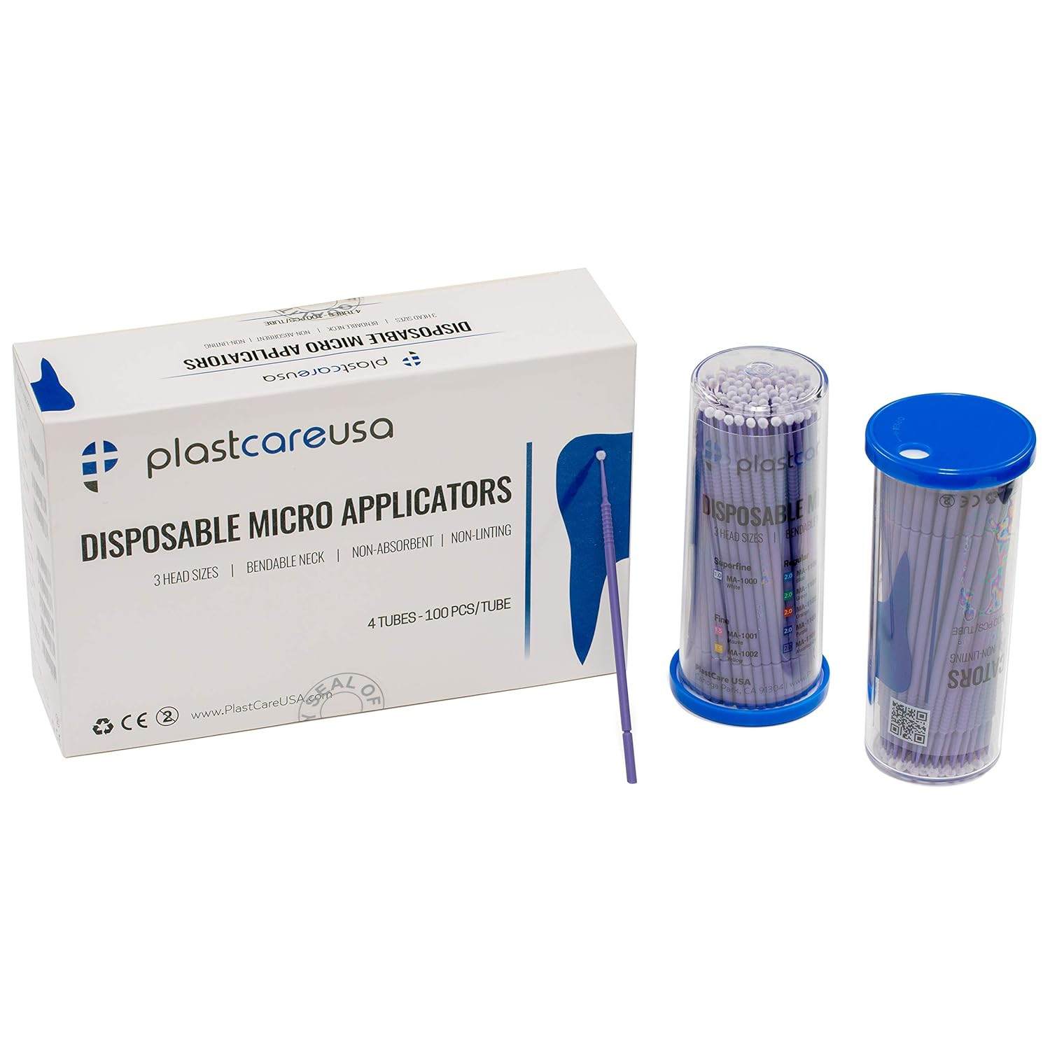 400 Regular Micro Applicator Brushes – Disposable Dental Microbrushes with Benda
