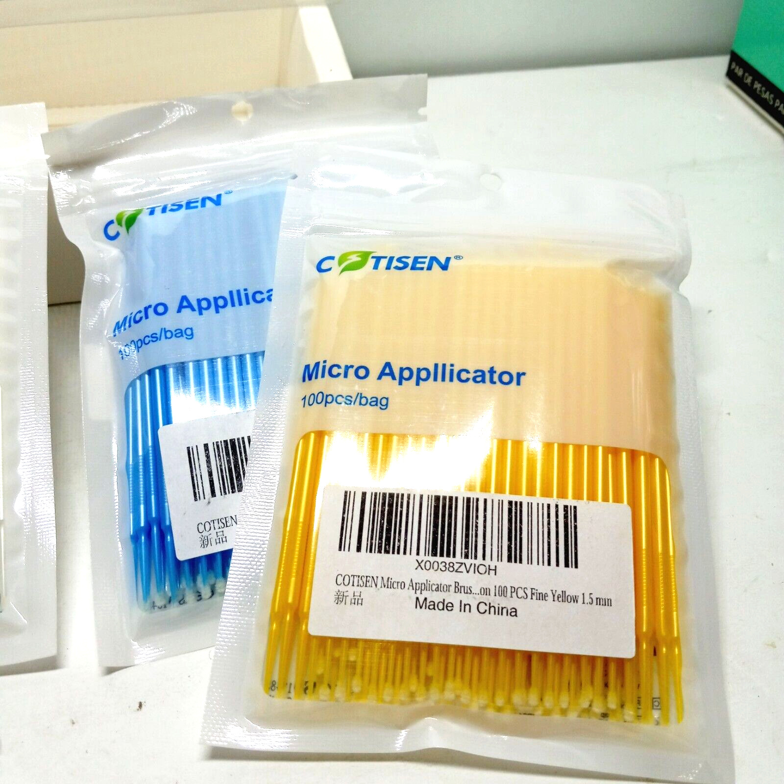 Dental Micro Applicators Multicolor 400 Applicators 100 Per Bag Fine 1.5mm