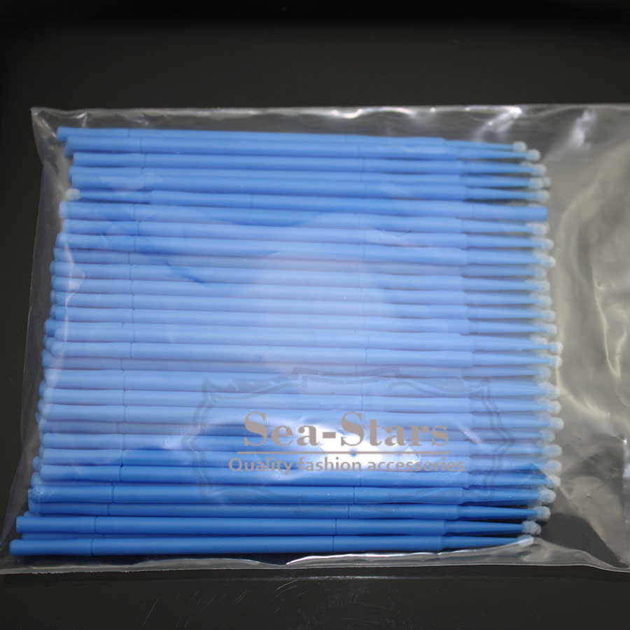 NEW BAND 400 Pcs Dental Micro Applicator Brush Disposable Bendable Regular Blue