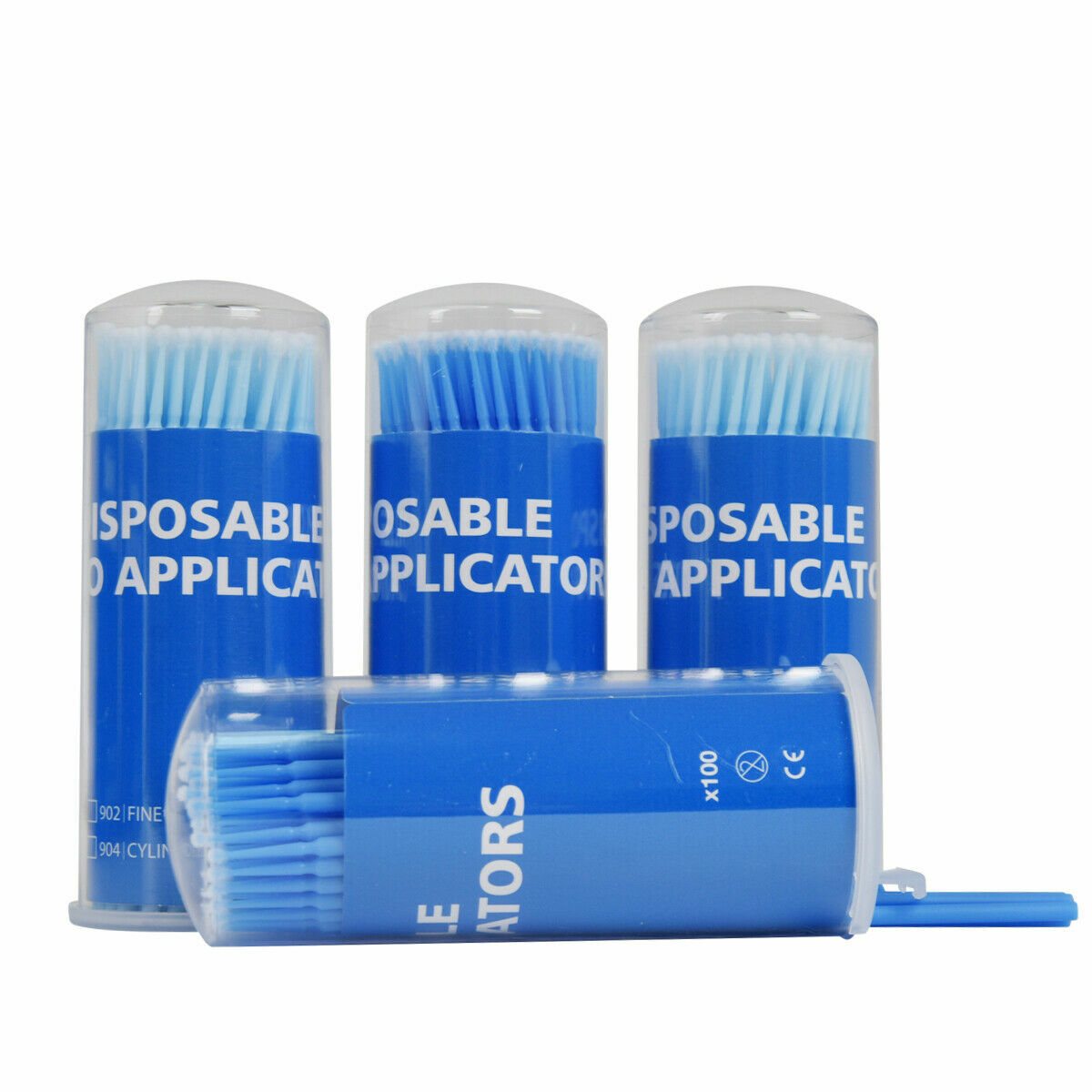 400 Pcs Dental Disposable Micro Applicator Brush Bendable Fine Blue Dia. 2mm