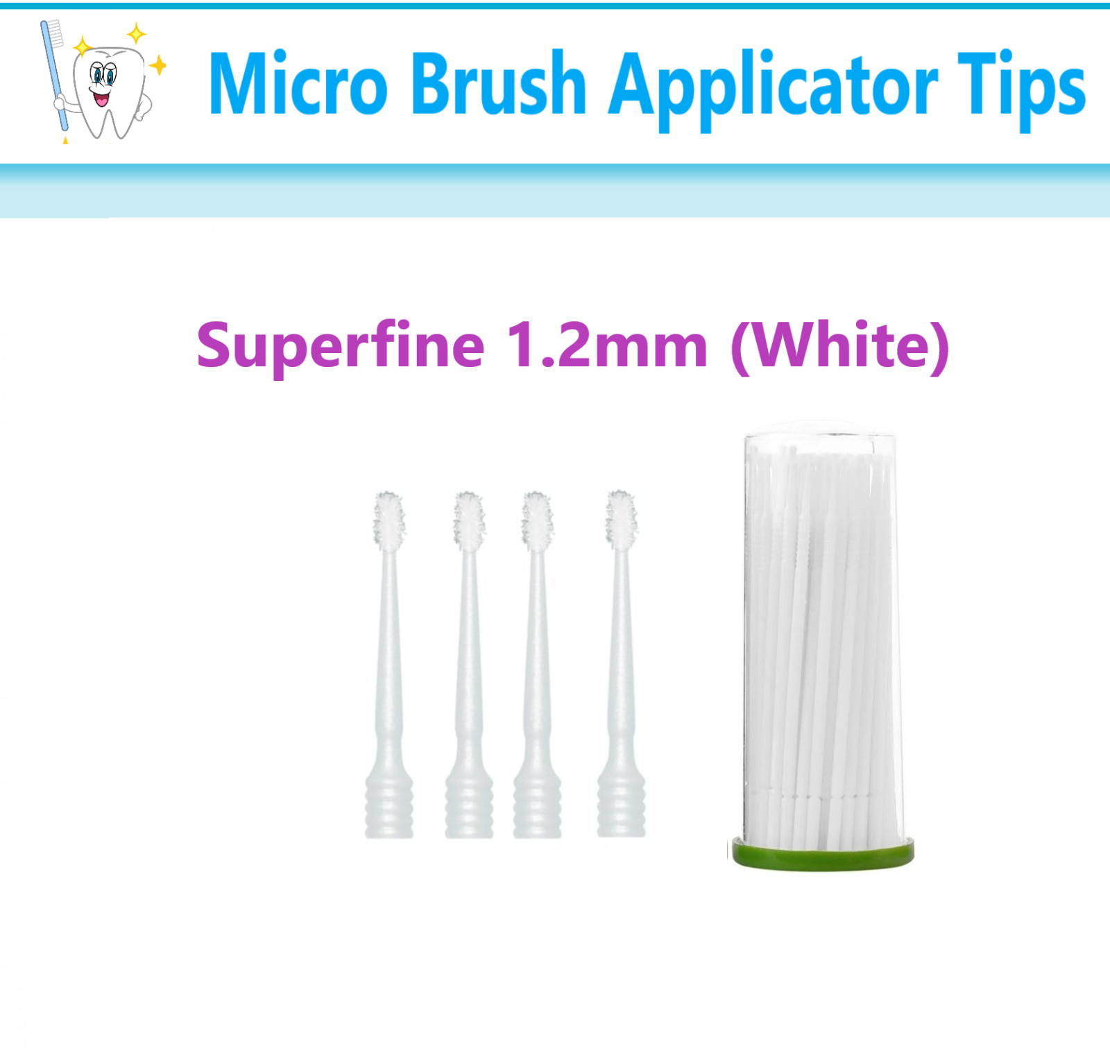 100-1000 Microbrush Micro Brush Applicator Tips Regular, Fine, Super Fine Dental